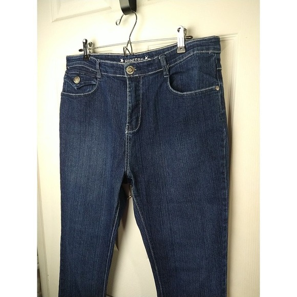 Hipstar Medium Wash Denim 5 Pocket Straight Leg Jeans Size 16 - Picture 2 of 14